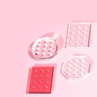 Plateau adhésif pour extensions de cils en acrylique réutilisable et écologique, avec logo personnalisé, motifs fleur, papillon, carré, cœur – Outil de beauté pour cils