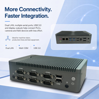 Mini-ordinateur industriel Intel N97 sans ventilateur, PC en boîtier, DDR4 16 Go, 6 ports COM, double Ethernet Gigabit, stockage SSD pour système de vision industrielle