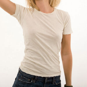 T-shirt pour femme 100% coton 2026, uni, plus de 70 couleurs, bon prix, faible MOQ, délai de livraison rapide, séchage rapide, respirant, 180g - Product Image 4