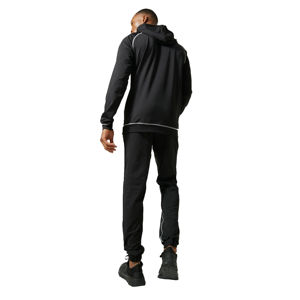 Survêtement 2 pièces gris de jogging unisexe personnalisé et écologique pour hommes avec logo de survêtement ajusté avec pantalon de survêtement à capuche pour l'hiver - Product Image 5