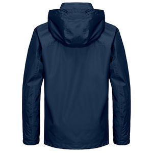 High Performance <b>Men's</b> Linen Waterproof Rain <b>Jacket</b> Winter High Street Style Solid Color Lightweight Rain Shell Coat Front Logo - Product Image 2