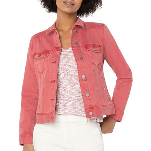 Diseño personalizado, precios al por mayor, ropa de calle, chaqueta vaquera transpirable a la moda, nueva chaqueta vaquera de moda para mujer a la venta - Product Image 5