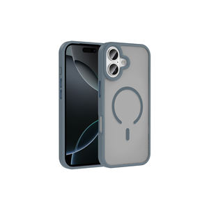 Funda Magnética de Silicona Premium M-Safe para iPhone 17, Acabado Mate, Protectora, Color Gris, Modelo Plus - Product Image 1