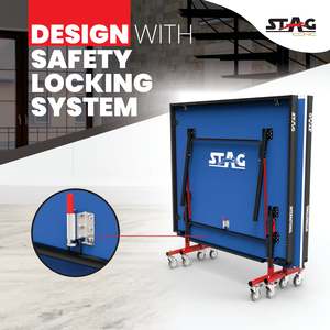 Stag Iconic International <b>Table</b> <b>Tennis</b> <b>Table</b> Full-Size Premium Indoor Ping Pong <b>Table</b> 25mm <b>Foldable</b> with ITTF Certificate - Product Image 2