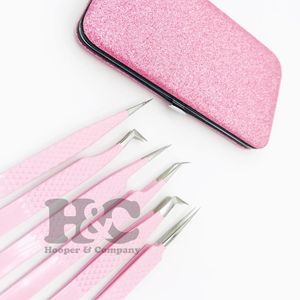 Pinzas profesionales para pestañas, pinzas para extensión de pestañas con logotipo gratis, pinzas para pestañas de acero inoxidable, embalaje gratis, logotipo de MINK sostenible - Product Image 4