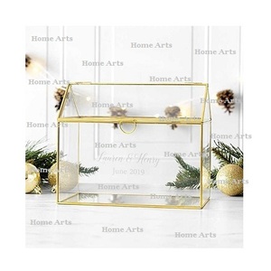 กล่องใส่การ์ดแสดงผลทำด้วยมือทำจากแก้วโลหะแบบพับได้กล่องใส่การ์ดแต่งงานที่มีคุณภาพสูงพิเศษเป็นมิตรกับสิ่งแวดล้อม - Product Image 3