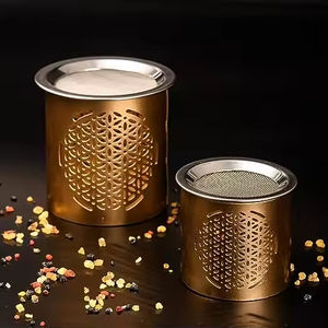 Ensemble de porte-encens Bakhoor en métal pur de la plus haute qualité de deux nouveaux brûleurs d'encens spéciaux Ramadan de conception pour la décoration de Villa - Product Image 4