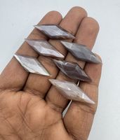 Haute qualité 12x30mm lâche cerf-volant forme Cabochon naturel chocolat pierre de lune Rose coupe pour la fabrication de bijoux en gros gemmes