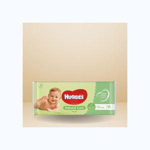 Huggies ผ้าเช็ดทำความสะอาดสำหรับเด็ก56S ดูแลตามธรรมชาติมีแพ็คค้าปลีกและมัดขนาดของครอบครัว - Product Image 4