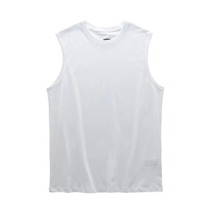 T-Shirt sans manches hommes été couverture en coton haute qualité couleur unie Fitness vêtements blanc sport maillot de corps unisexe - Product Image 6
