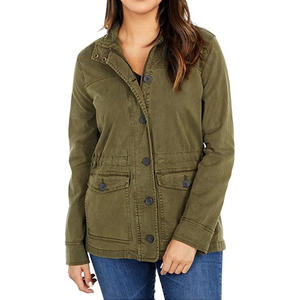 Chaqueta Bomber de Trabajo para Mujer, Primavera, con Solapa, Cierre Frontal con Cremallera, Transpirable, de Secado Rápido, Ecológica, con Puños con Botones - Product Image 1