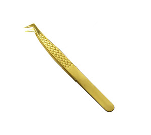 Pince à épiler en acier de marque privée de précision Gold Standard pour les extensions de cils professionnelles - Product Image 2