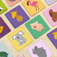 Jeu de cartes de correspondance de mémoire animale imprimé de logo personnalisé pour enfants éducatif
