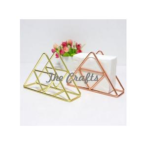 ที่ใส่ผ้าเช็ดปากตกแต่งโลหะและไม้สีทอง - Product Image 4