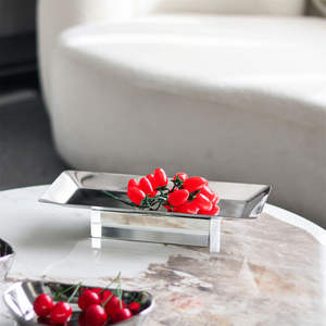 Bandeja Rectangular Decorativa de Metal con Soporte para Mesa de Comedor, Mesa de Centro, Decoración del Hogar, Regalo, Exhibición para Hoteles y Restaurantes - Product Image 5