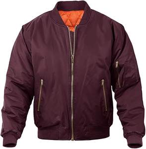 Chaqueta Universitaria de Alta Calidad para Hombre, Estilo Bomber de Satén y Seda con Logotipo Frontal en Lona, Precio al por Mayor 2026 - Product Image 2