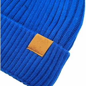 Bonnets pour garçons et femmes en tissu de laine Vêtements d'hiver Couleur bleue Bonnets élégants - Product Image 4