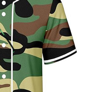 Ensemble d'uniformes de baseball pour jeunes personnalisés Maillot de baseball boutonné avec broderie Maillot de baseball de l'équipe sublimé T-shirts - Product Image 3