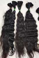 Cheveux humains vierges indiens Remy de qualité supérieure, directement de l'usine, en vrac, Genius Machine Double Weft, lisses et soyeux, ondulés, décolorés, longs, en diverses couleurs
