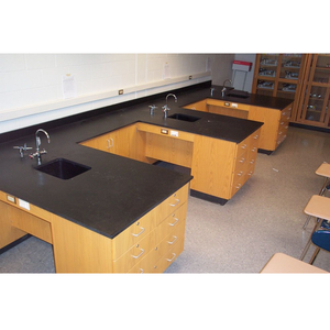 Venta al por mayor de madera maciza de acero fisicoquímico personalizado moderno Hospital mesa de taller para laboratorios de diseño recto - Product Image 1