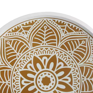 Imprimé floral blanc | Plateau de rangement et de service décoratif pour la cuisine, la table basse et la décoration intérieure - Product Image 5