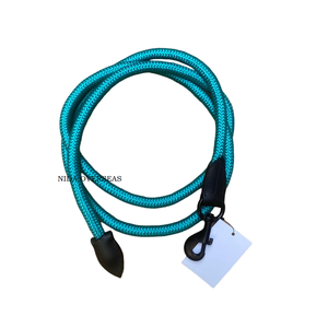 Vente en gros de corde de plomb en nylon à haute résistance à la rupture avec lien pression pour cheval Fournisseur de corde de plomb de 2 mètres avec licou en cuir pour cheval - Product Image 1