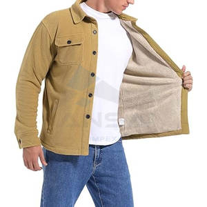 Veste chemise en polaire polaire pour homme, doublée de sherpa, épaisse, boutonnée, veste d'hiver avec plusieurs poches fonctionnelles, douce et isolée - Product Image 4