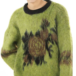 Venta al por mayor por encargo de las mujeres de manga larga Mohair suéter transpirable suave mejor Color sólido Casual invierno estilo Sexy - Product Image 3