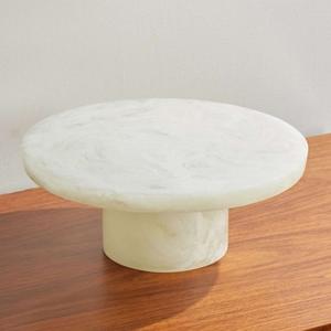 Base para Pastel de Resina de Alta Calidad, Diseño Moderno, Espiral Blanca, 10 Pulgadas de Diámetro, Plato Ecológico para Decoración de Bodas y Eventos - Product Image 4