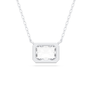 จี้เพชรทรงเรเดียนท์คัท 1.00 กะรัต เพชรเลี้ยงในห้องปฏิบัติการ ตัวเรือนทองคำแท้ 10K/14K/18K หลายสี ระดับความสะอาด F-G/VS ทรงกรอบ หรูหรา - Product Image 2