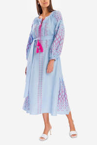 Ropa Bohemia bordada, vestido de fiesta largo con mangas de globo, estilo ucraniano - Product Image 3