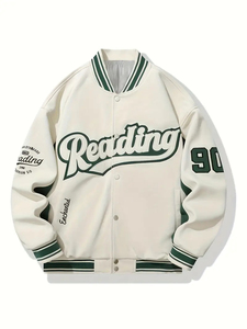Lycée Baseball Team personnalisé toile Letterman vestes pour enfants col montant numéro point haute rue Style prix de gros - Product Image 6