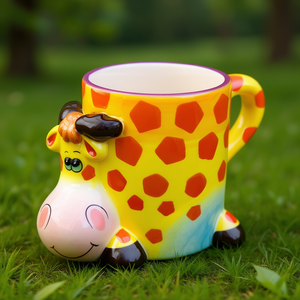 Tazza in Ceramica Personalizzata a Forma di Giraffa Maike, Gadget Unico per Amanti del Caffè - Product Image 3