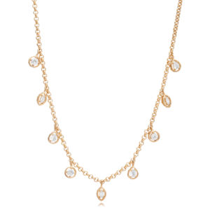 Rolo Doc cadena Zircon Stone Shaker collar mujer colgante venta al por mayor 925 joyería de plata esterlina joyería fina - Product Image 6