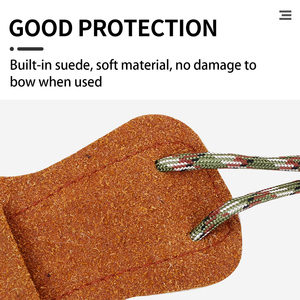 Outil traditionnel de tension de corde pour arc classique, en cuir et nylon, ambidextre, pour cordes de 40 lbs, avec protège-bras et poignées pour le tir à l'arc - Product Image 6