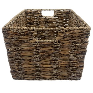 Decorative <b>basket</b> made of seagrass and water hyacinth Handmade Storage <b>Basket</b> Wholesale eco-friendly Made in Vietnam - Product Image 3