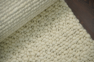Alfombra de lana Bohemia moderna y vibrante, alfombra de diseñador de felpa lavable tejida a mano con patrón geométrico, transforma el suelo de tu hogar - Product Image 2