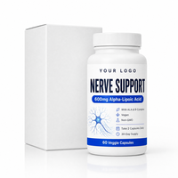 Capsule de soutien nerveux, service d'étiquetage privé OEM, flacon personnalisé, 60 capsules végétales