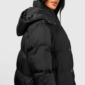 Chaquetas acolchadas de mujer superventas al por mayor nuevo diseño prendas de vestir exteriores de invierno transpirables de alta calidad cremallera reversible de talla grande - Product Image 5