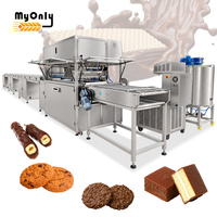Machine de tempérage et d'enrobage automatique de chocolat MY, ligne d'enrobage linéaire de chocolat, prix