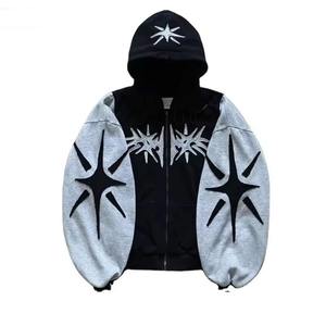 Personnalisable Hommes Poids Lourd Surdimensionné Distressed Hoodie Sun-Faded Acid Wash Pullover Vintage Print Made Fleece Terry - Product Image 1