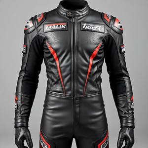 Combinaison de course de moto en cuir de vachette personnalisée | Design et taille personnalisés | Couture de qualité supérieure - Product Image 1