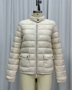 Transpirable grueso cálido OEM mujer Casual algodón Mujer ropa Puffer chaqueta botón Oversize prendas de vestir otoño Puffer chaqueta - Product Image 4