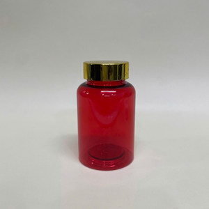 Vietnam Manufacture PET Plastique 120cc Médecine Capsule Bouteille 3% Col Court Rouge Foncé pour Clair 36mm 20g Forme Cylindrique pour - Product Image 2