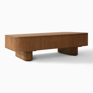 Table Basse Combinaison Bois de Teck Naturel Avec Tiroirs Nouveau Design- Gala - Product Image 1