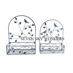 Maceta de Metal superventas, Cubo de decoración colgante de pared con soporte para colgar en la pared plateado, maceta de Metal, maceta de jardín en precio con descuento - Product Image 1