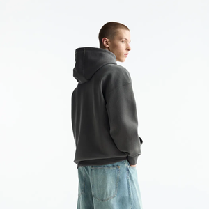 Denim larmes à capuche de haute qualité sur mesure sweats à capuche surdimensionnés hommes avec personnalisé en relief DTG Logo sweats à capuche homme français éponge 400 GSM - Product Image 2