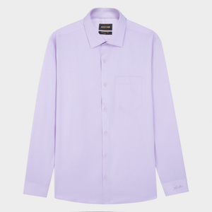 Aristino <b>Men's</b> <b>Purple</b> Plaid Mandarin Collar Anti-Wrinkle Breathable Dress <b>Shirt</b> ALS1690S4 Wholesale Hot SALE - Product Image 1