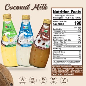 Bebida de leche de coco original con gelatina | 280ml (paquete de 24), sin azúcar añadido, proveedor mayorista, muestra gratis, OEM ODM - Product Image 3