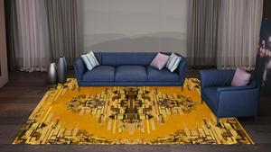 Alfombra antideslizante ecológica de lana anudada a mano de alta calidad, diseño de patrón abstracto único personalizado - Product Image 3